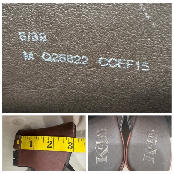 Korks by Kork Ease Mantha Women's 8 Brown Pebble Leather Heel Clog Buckle - Picture 15 of 15